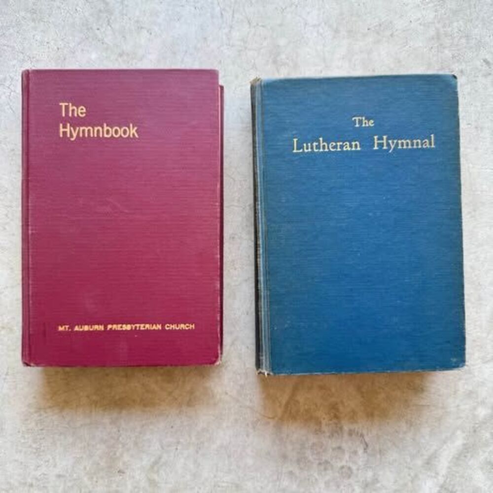Vintage Hymnal Christian Worship Books Old Hymnals